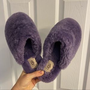 UGG Purple Furry Slippers 9